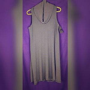Mossimo Striped Sleeveless Turtleneck Maxi Dress